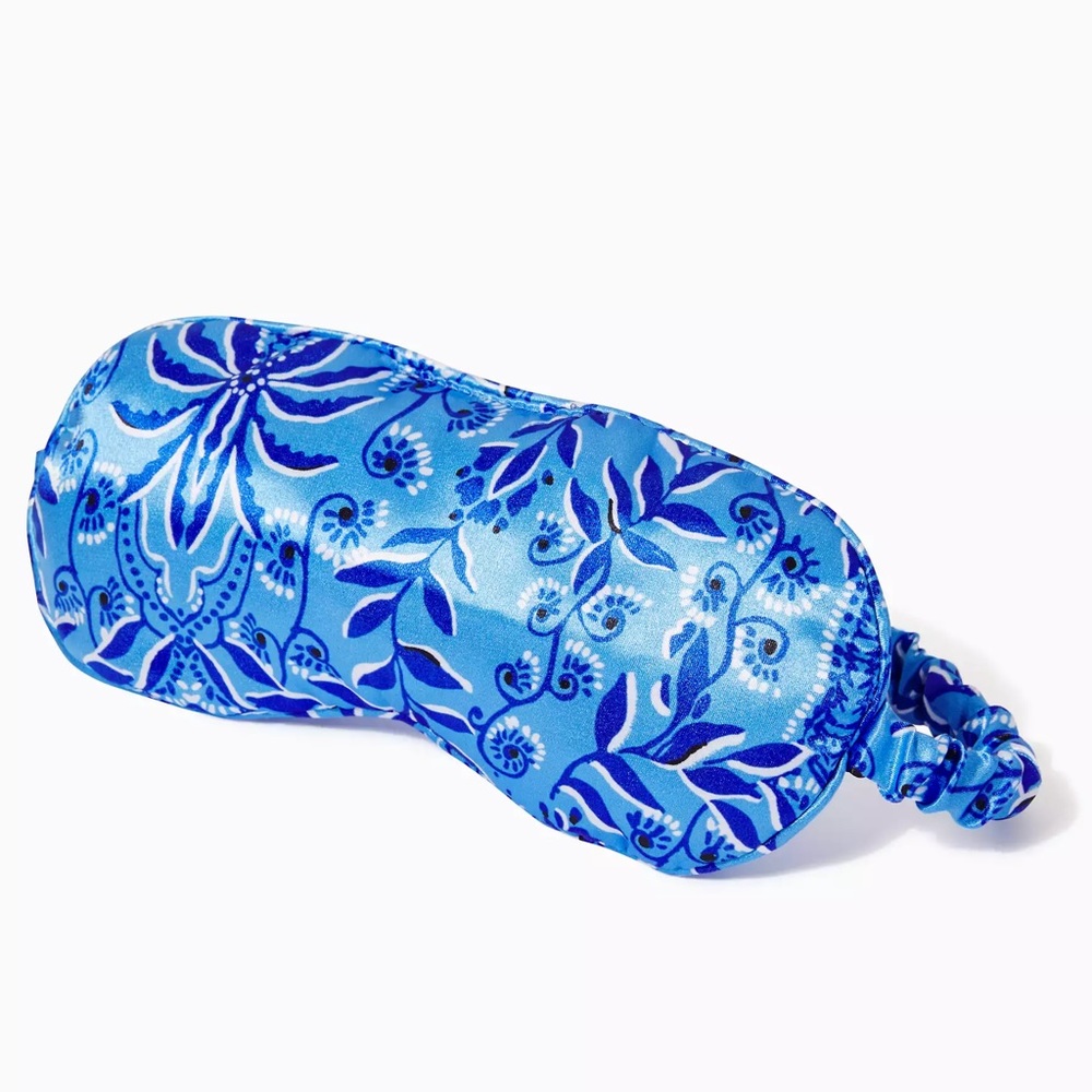 NEW Lilly Pulitzer Eye Mask Abaco Blue Have It Both Rays